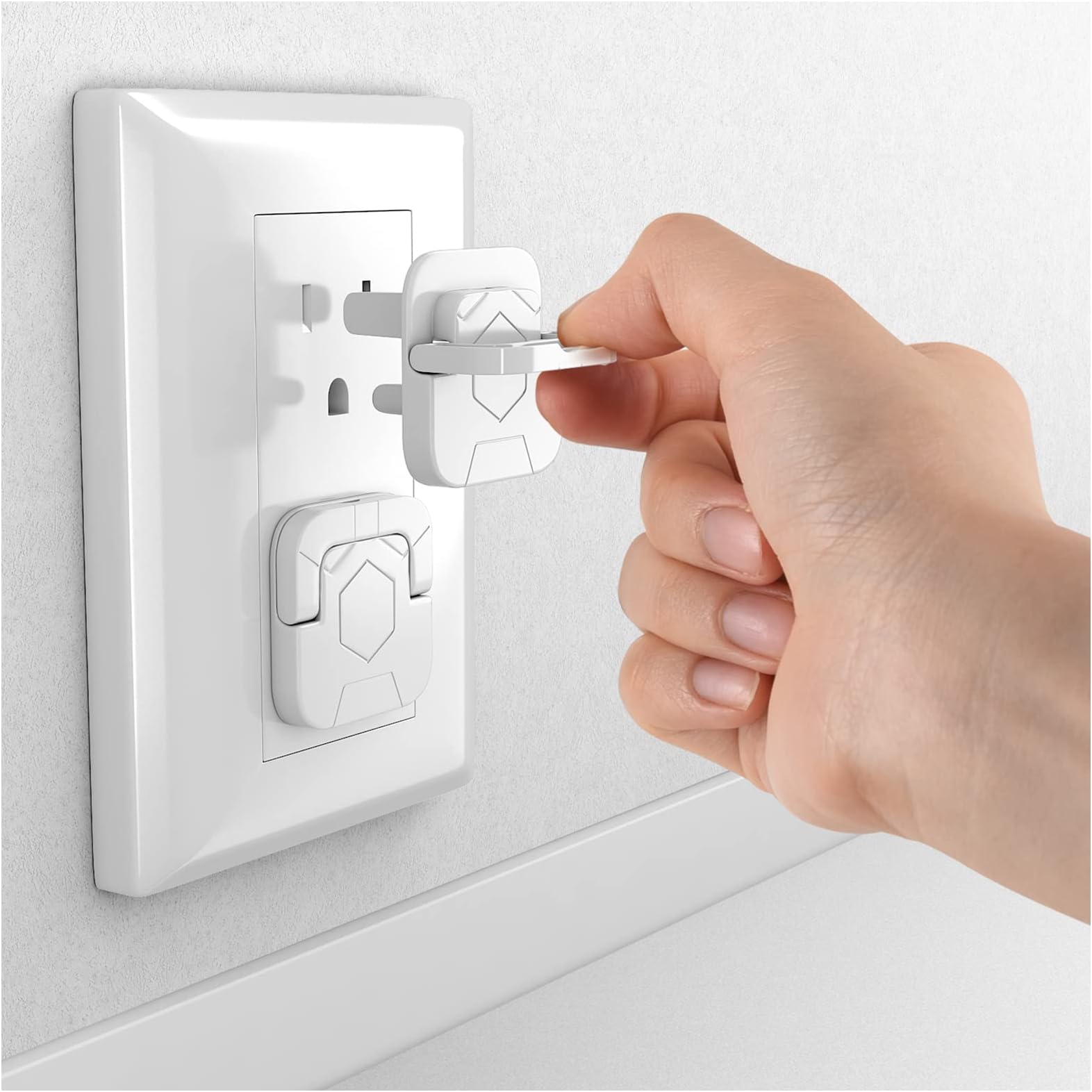 4our Kiddies Baby-Proof Outlet Covers (60 Pack) - Child Safety Electric Plug Protectors to Prevent Power Shock