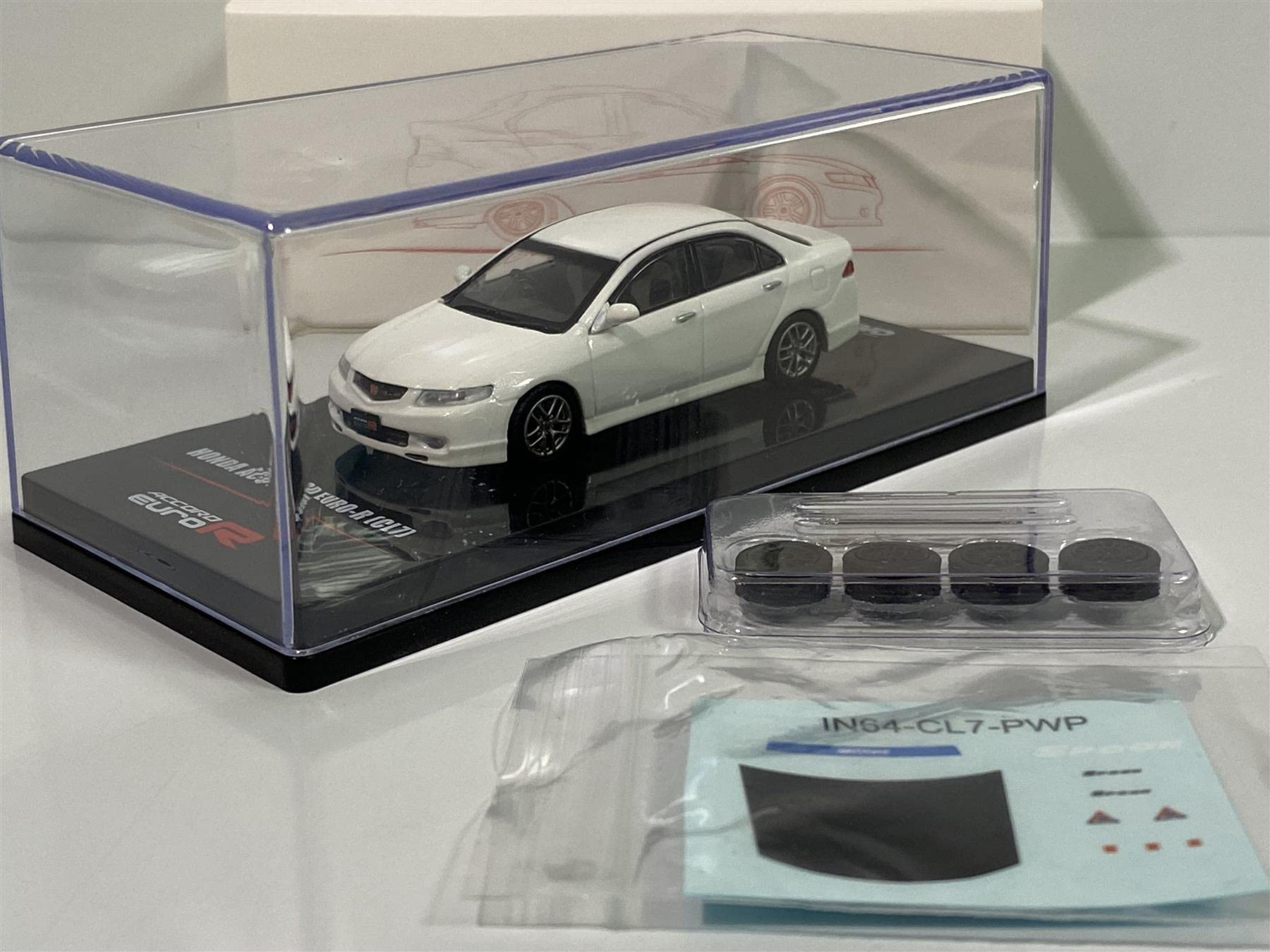 Inno64 1/64 Scale Honda Accord Euro-R Cl7 Car Toy, White : Buy