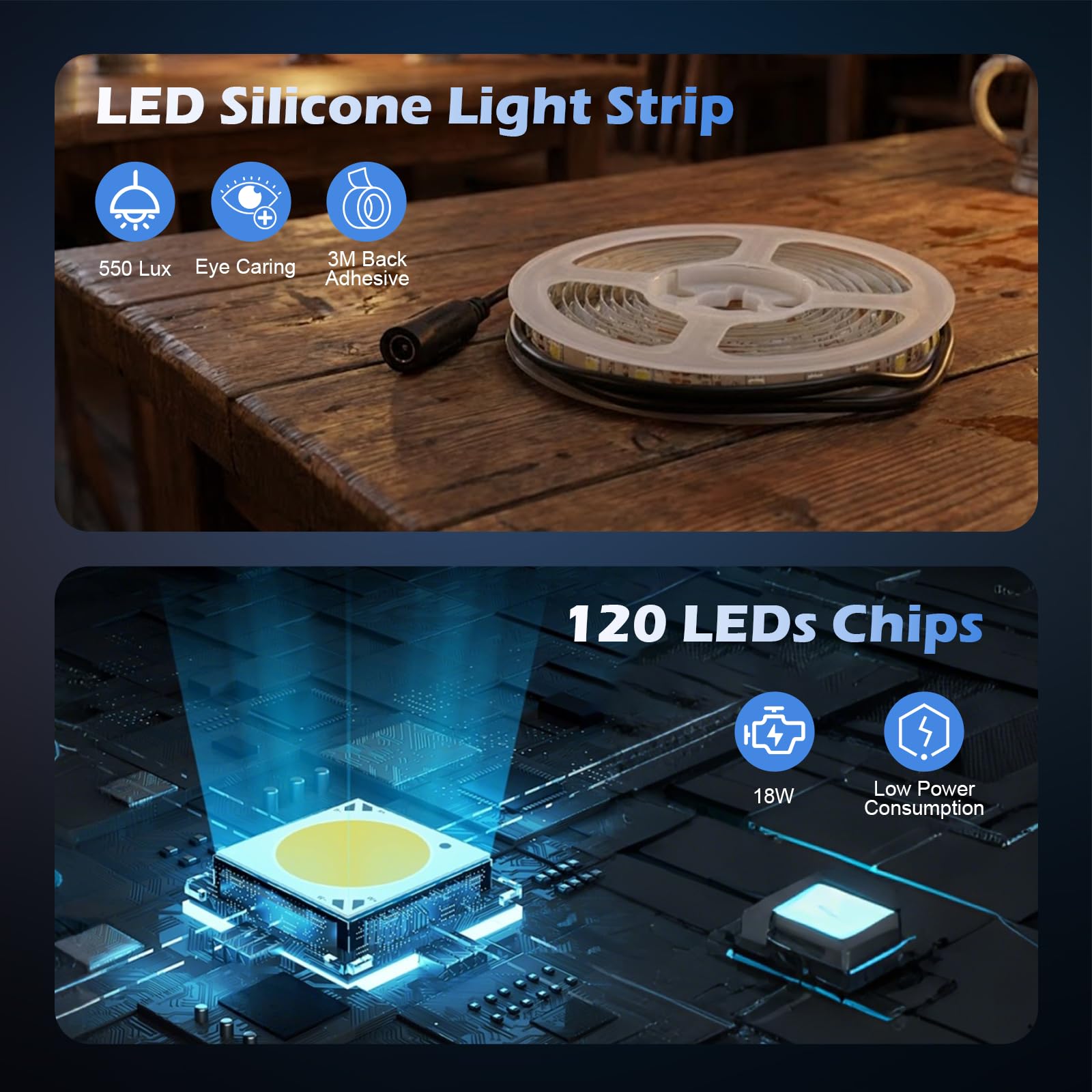 Système d'éclairage LED avec accès Facile à la Zone Cible pour Un Jeu illimité, contrôle de la luminosité, 90 LED pour Salon, Bar et Club