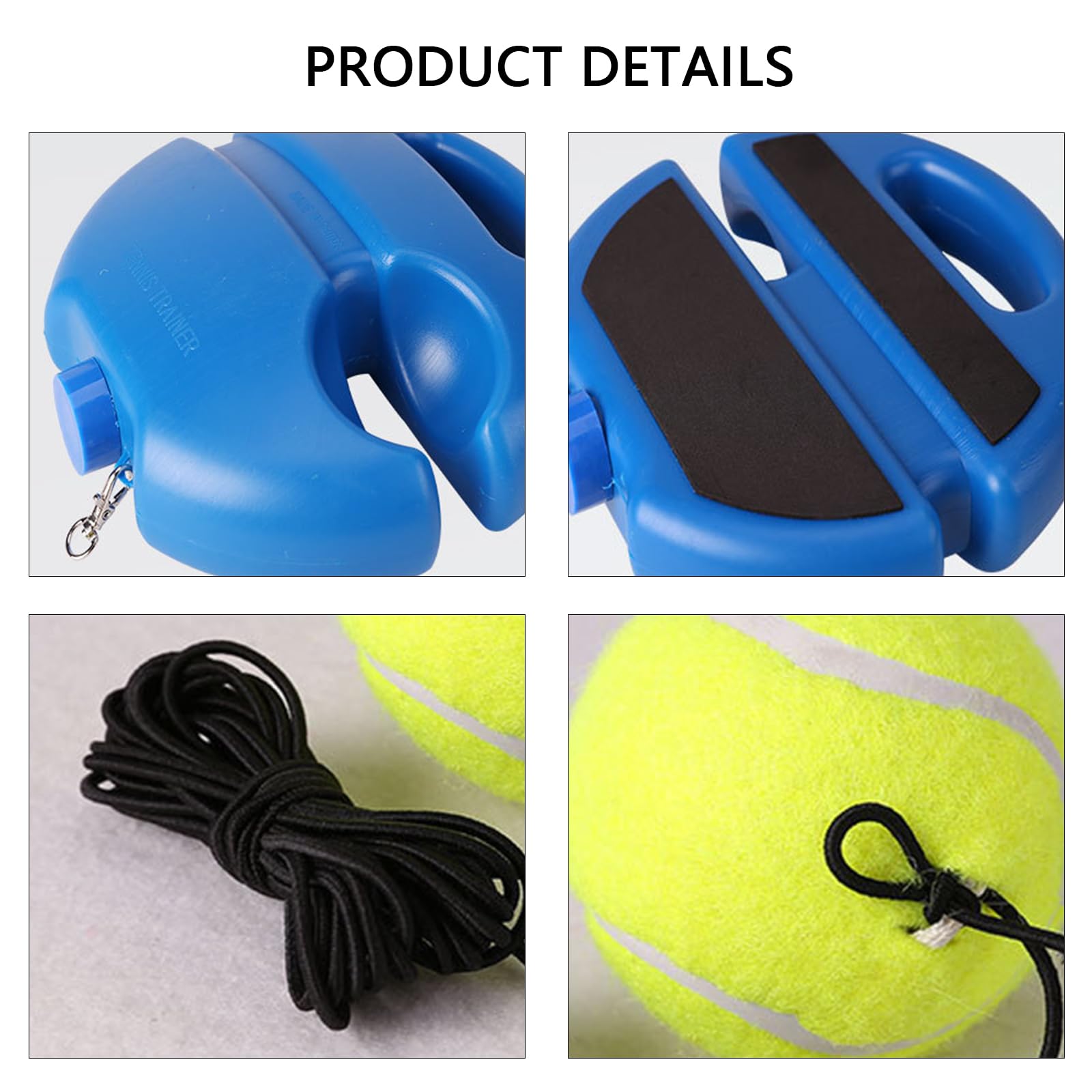MFCGHXR Tennis Trainer Rebound Balls Tennis Training Equipment with Rope and Anti-Slide Trainer Baseboard - Image 4