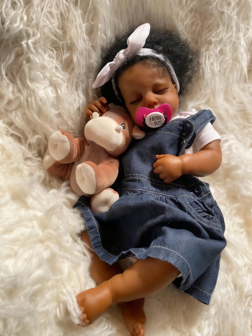 Pinky Reborn Sleeping 20 inch 50 cm Reborn Dolls Cuddly Body Soft Silicone Vinyl Girl Boy Toddler Dolls — image 1