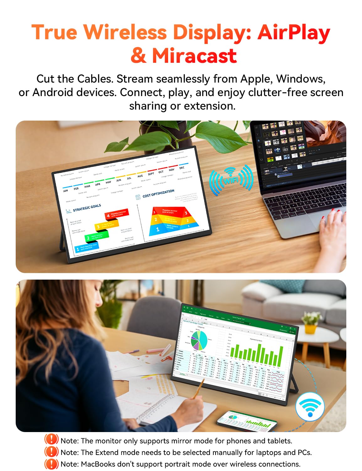 Portables Monitor Support 15,6