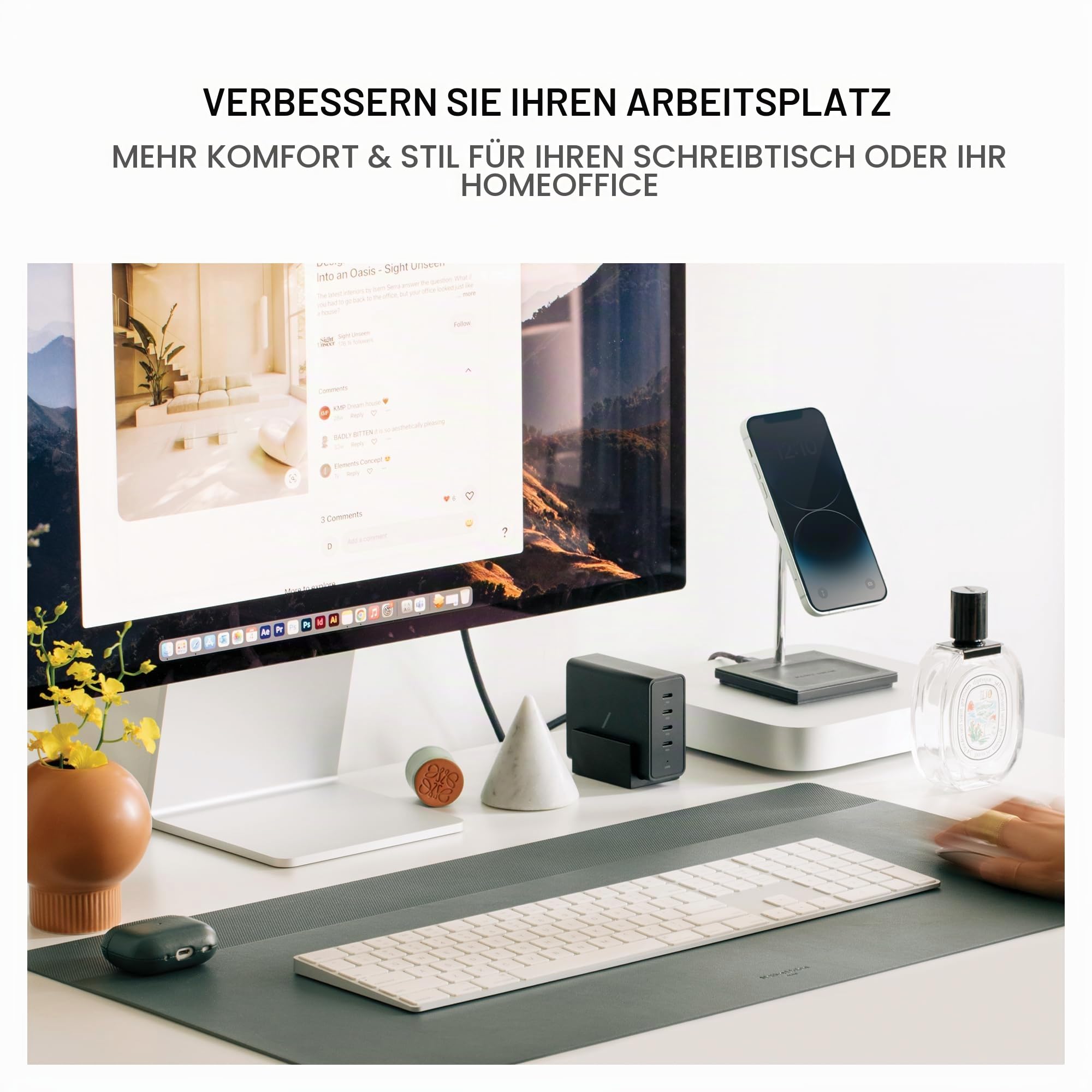 Native Union Schreibtischunterlage – wasserdichte doppelseitige Schreibtischunterlage für Büro oder Zuhause – für Laptop, Maus, Tastatur, Schreiben – 25,6 x 14,1 Zoll