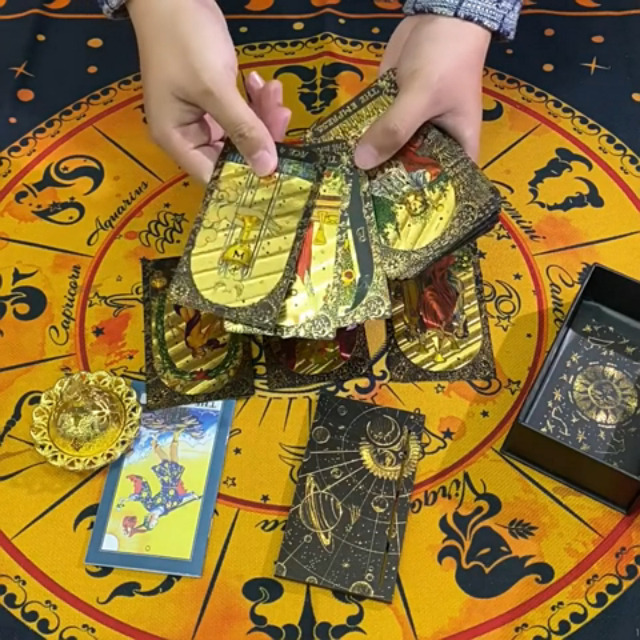 Jeu De Tarot YLME Pour Débutants – 78 Cartes PVC Imperméables Avec Livre D'Interprétation (Anglais) – Voyance Et Spiritualité