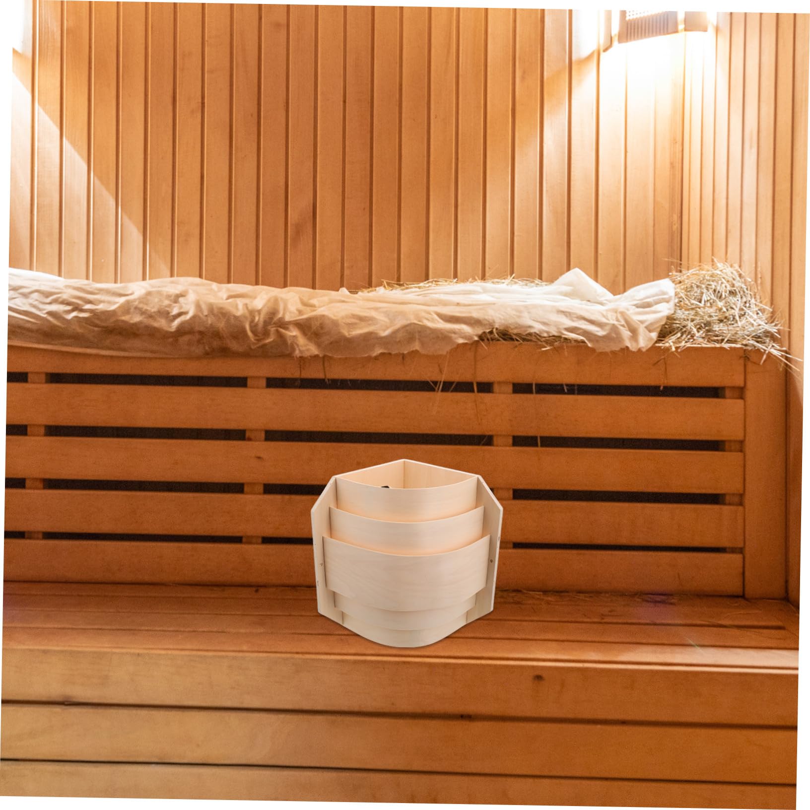 Lampenschirm Ecke mit Einzigartigem Rechtwinkligem Design Saunaleuchte Holz Leicht und Einfache Montage Stilvoll und Praktisch für Heimsauna und Saunaraum