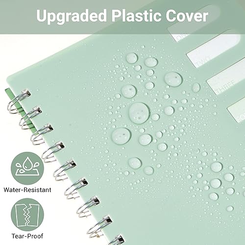 Miniatura 2 de Yoment Paquete de 4 cuadernos en espiral A5, cuaderno encuadernado en espiral de tapa dura de 5.7 x 8.25, 160 páginas con rayas universitarias, para