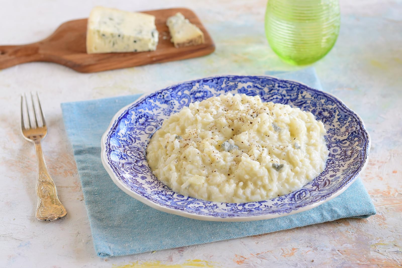 Gallo Risotto Perfetto Quattro Formaggi, preparato per risotto ai quattro formaggi, riso 100% italiano,6x175g + Portachiavi Beni Culinari in Omaggio