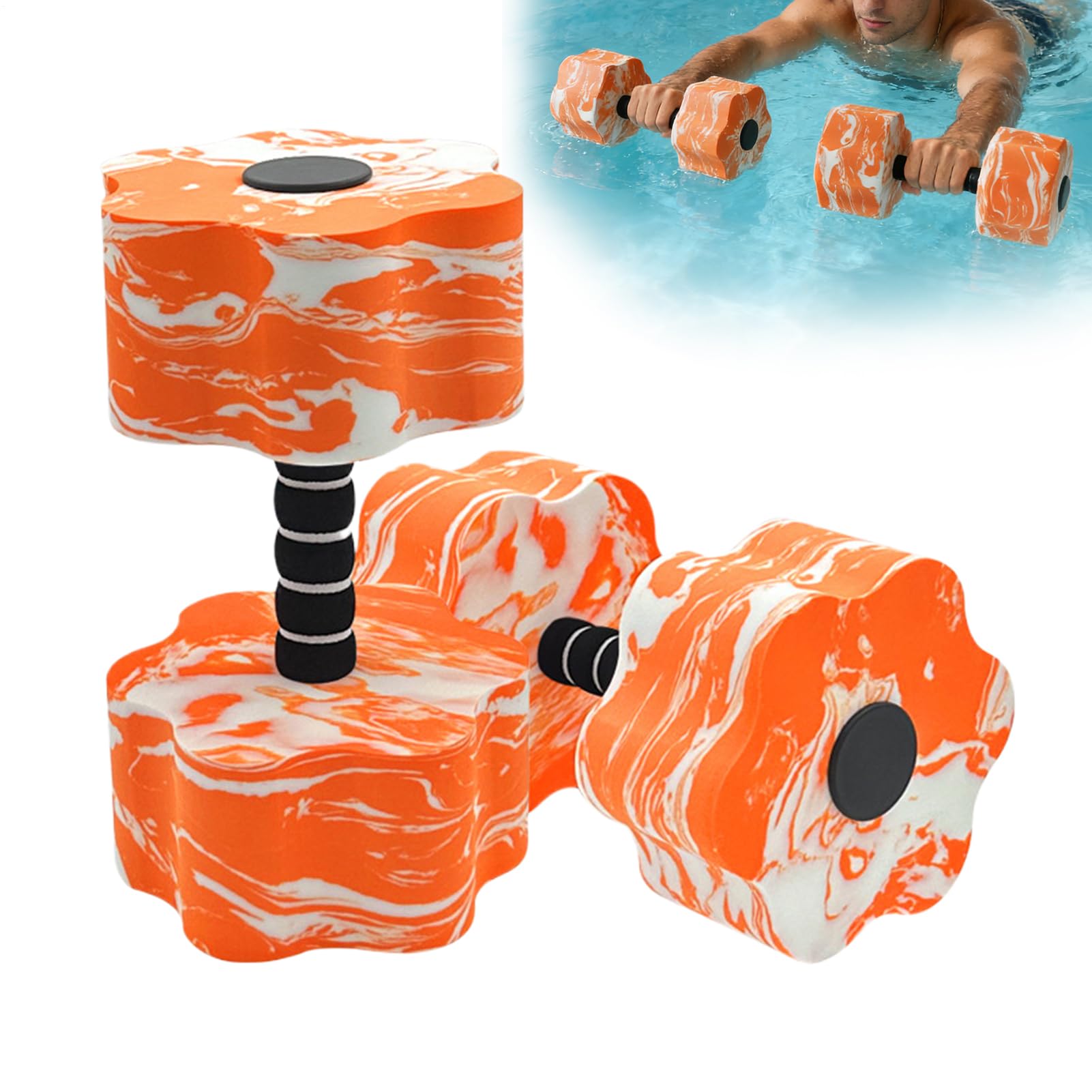 Manubri per acquagym,Bilanciere da acqua EVA Fitness,da aerobica acquatica - per donne, uomini, bambini, palestra in ambiente domestico, attività natatorie, allenamento fisico e