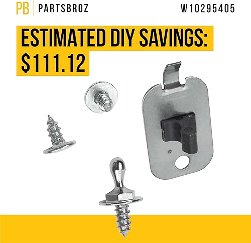 Miniatura 4 de W10295405 - Golpe de puerta compatible con secadora Whirlpool Maytag Kenmore - Sustituye a AP4501391 1553024 8572983 AH2373322 EA2373322 PS2373322