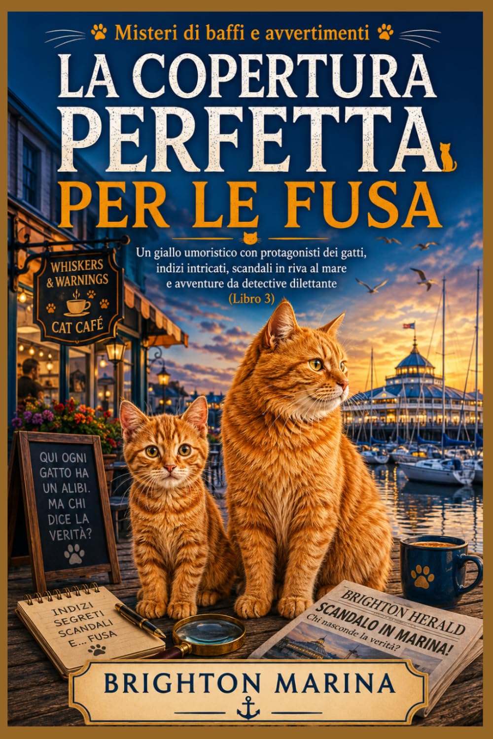 La copertura perfetta per le fusa: Un giallo umoristico con protagonisti dei gatti, indizi intricati, scandali in riva al mare e avventure da ... (Libro 3) (Misteri di baffi e avvertimenti)