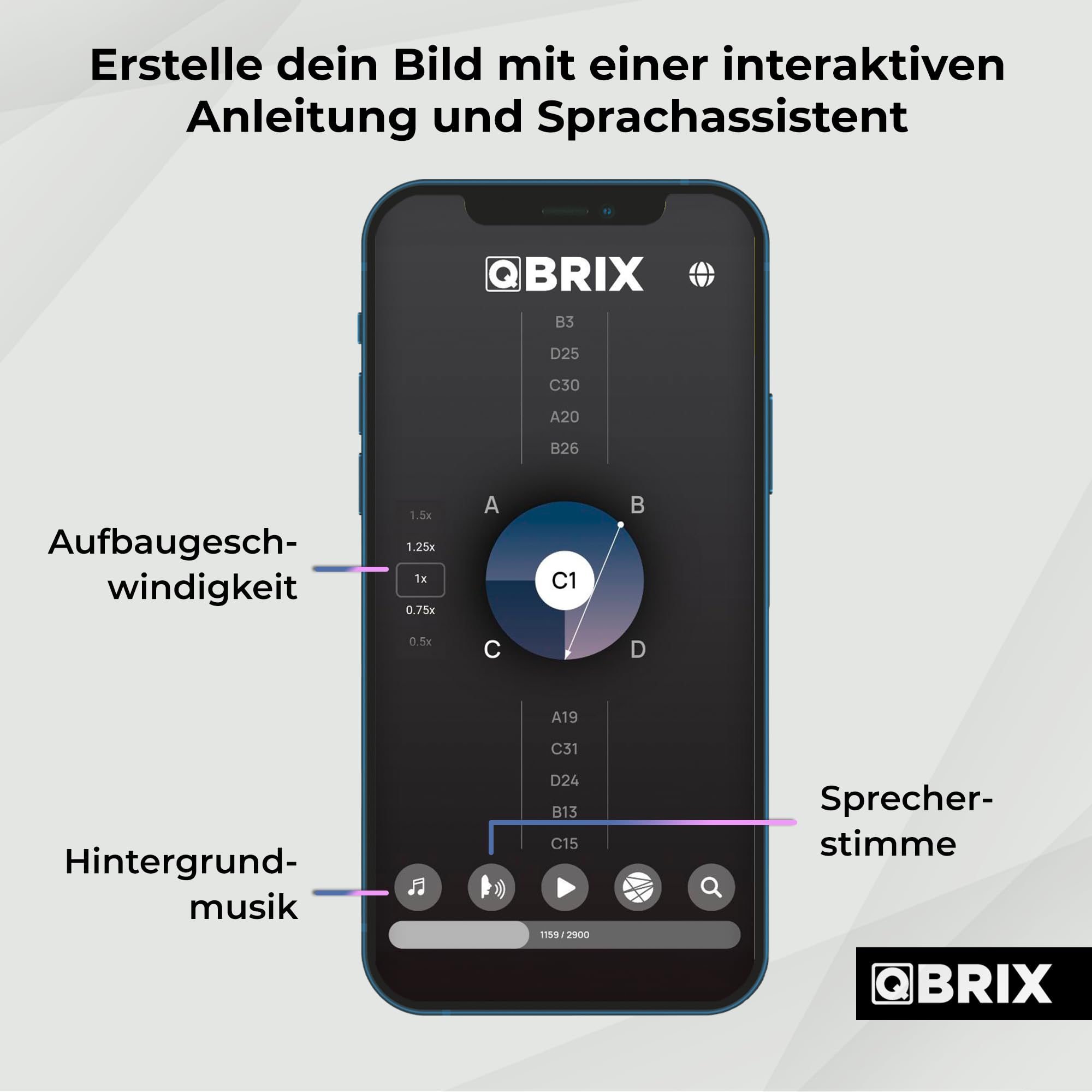 QBRIX Mini – String Art Fadenbild DIY | personalisiertes Geschenk | eigenes Foto als Garnbild | Wunschmotiv | Wandbild (Quadrat- oder Rundform 37×37 cm)