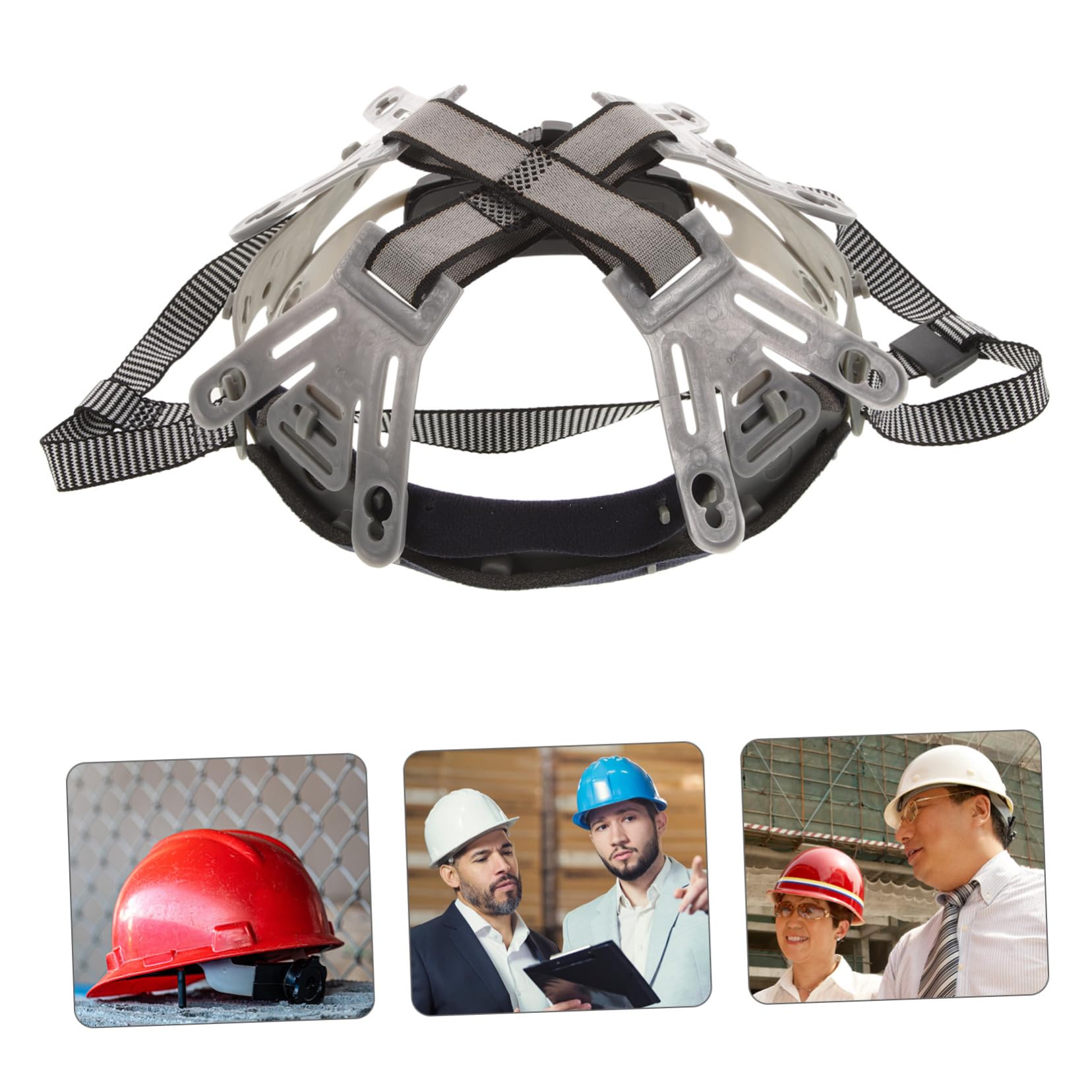 SHINEOFI Forro del Casco Forro De Casco Duro Casco Correa para La Barbilla Casco Banda para El Sudor del Casco Suspensión del Casco De Seguridad Universal Tela Grey