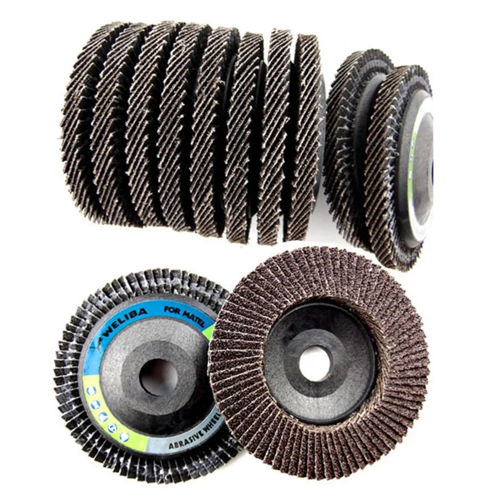 Tarcze listkowe szlifierki kątowej 5 szt. 4,5/5 "115/125 mm 40-120 Grit ścierne ściernice do szlifowania drewna metalowego(6.5,5 Inch 125MM)