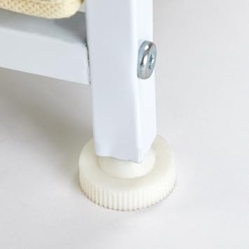 Urban Lifestyle 3 Tier Fabric Drawer Storage Cart with MDF Wood Frame, Cream with White Frame