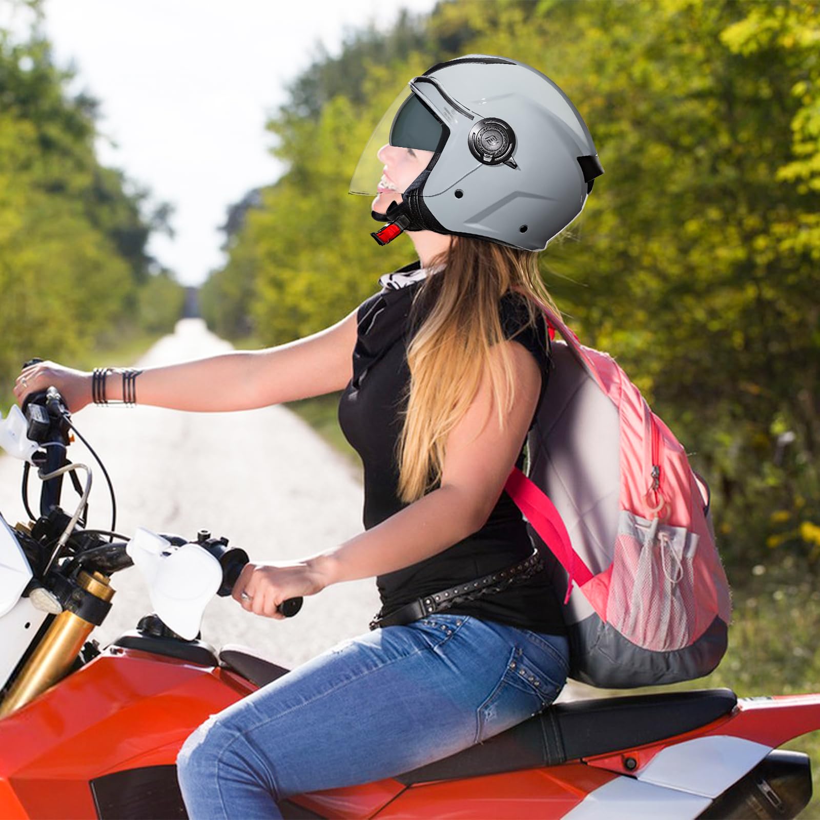Casque à réaction avec Double visière, adapté aux Scooters, aux Jets et aux cyclomoteurs, certifié ECE 22.06, répond aux Normes de sécurité routière