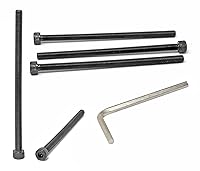 Vista 172 de iexcell Juego de 50 tornillos M4 x 20/25/30/35/40 de acero de aleación de grado 12.9, acabado de óxido negro