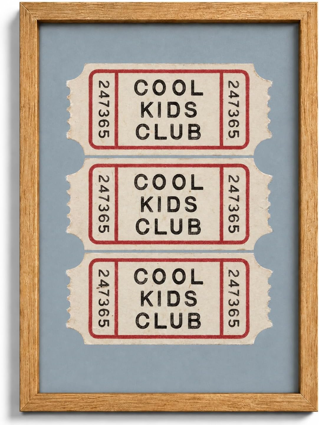 6JUEBING6 Framed Cool Kids Club Canvas Wall Art,Nursery Wall Decor