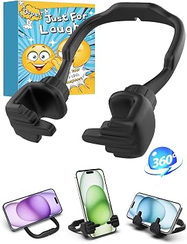 Valentines Day Gifts for Teens Boys Kids Men Him Adults Lazy Cell Phone Stand Unique Gesture Phone Holder for Desk Gifts for Teenager Son Dad Girls Women Cool Gadget Funny Easter Basket Stuffers