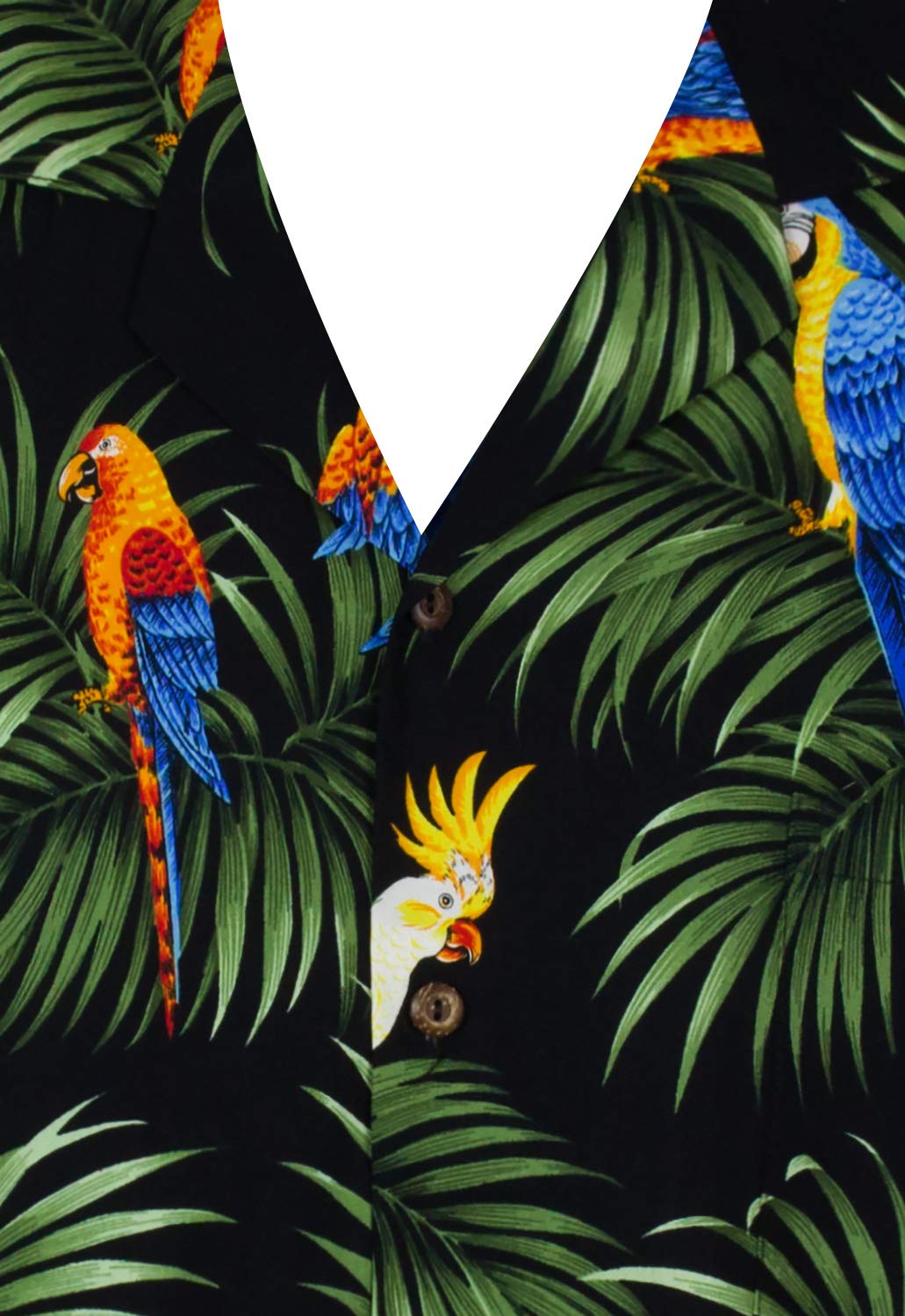 KY's Camicia hawaiana hawaiana originale Made in Hawaii Nero L