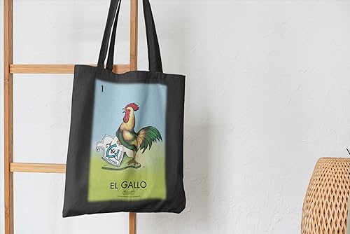 Miniatura 6 de El Gallo Rooster Loteria Card Mexican Latina Graphic Tote Bag for Adults