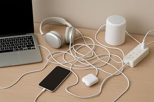 Miniatura 2 de Caja organizadora de cables de 13 x 5.2 x 4.3 pulgadas (beige)