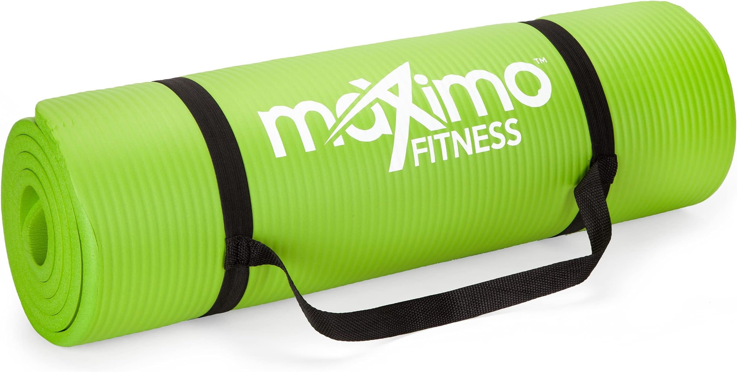 Maximo Fitness Yoga Mat - Multipurpose Exercise Mat for Men, Women and Kids, Ideal Non Slip Workout Mats for Yoga, Pilates, Gym Exercise with Carrying Strap