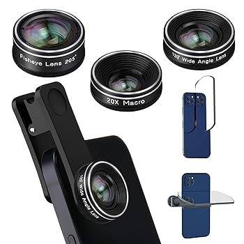 Amazon.com: Phone Camera Lens, 198 Fisheye Lens + 120 Super