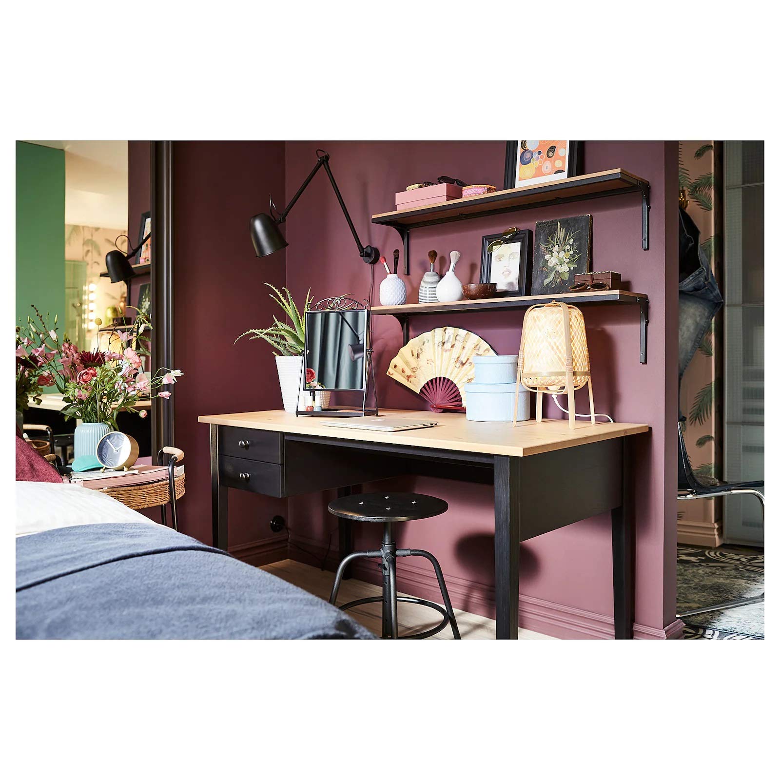 IKEA ARKELSTORP Acrylic Lacquered Wood Finish Desk 140x70 cm (55 1