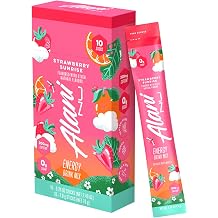 Alani Nu STRAWBERRY SUNRISE, Energy Sticks Drink Powder, 200mg Caffeine, Pre Workout Performance with Antioxidants, On-The-Go Drink Mix, Biotin, B Vitamins, Zero Sugar, 20 Calories, 10 Pack