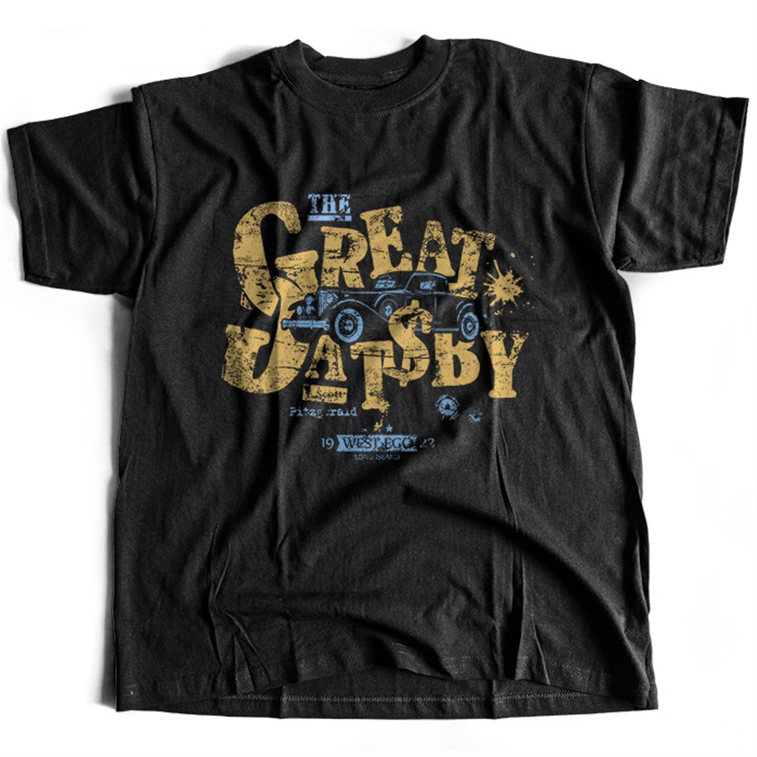 5022 The Great Gatsby Mens T-Shirt F. Scott Fitzgerald Jay Buchanan Flapper Long Island Millionaire(Medium,Black)