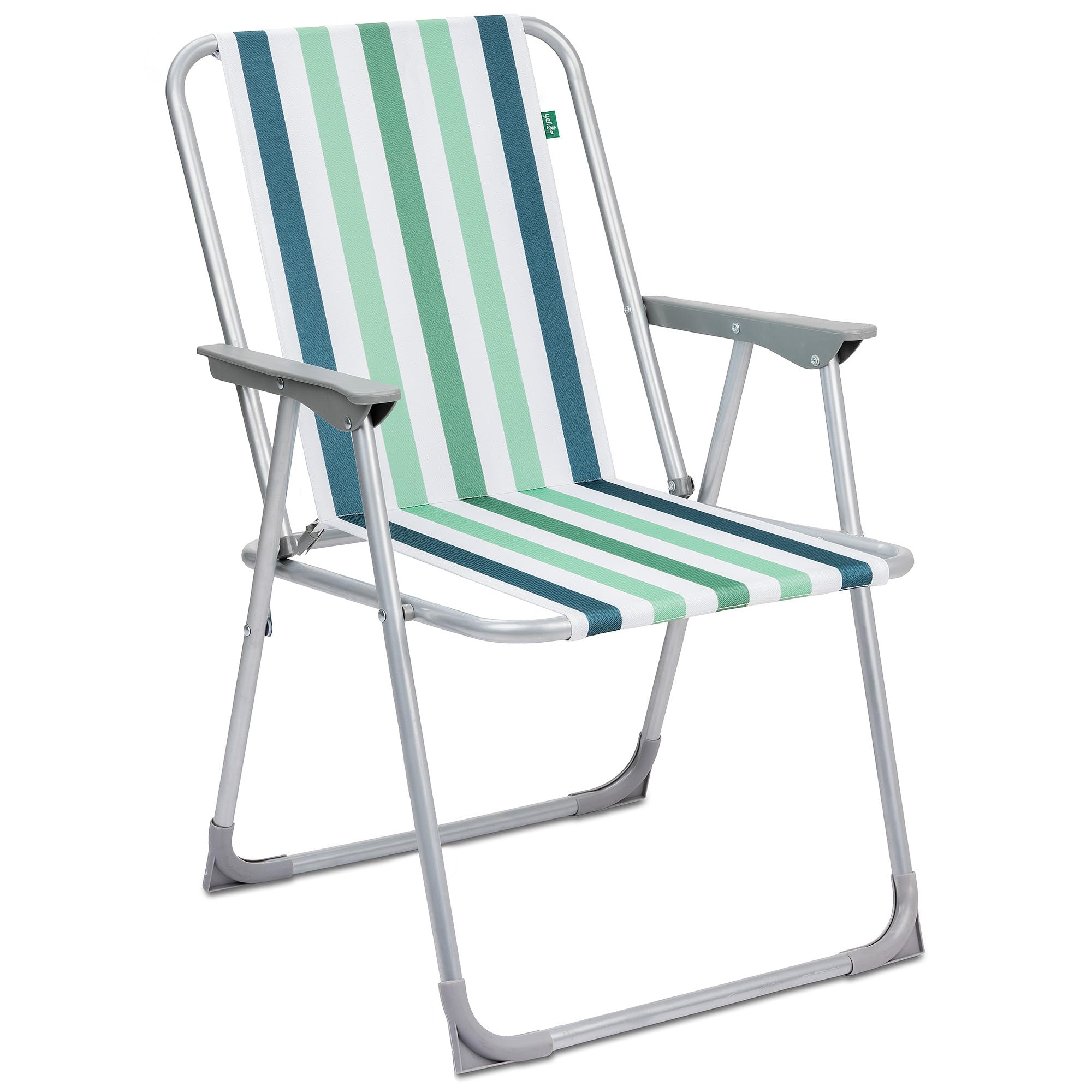 Yello Eco Folding Chair, Portable Beach and Camping Deck Chair with Carry Bag, Durable Seat for Outdoor, Picnic, Garden & Beach Trips