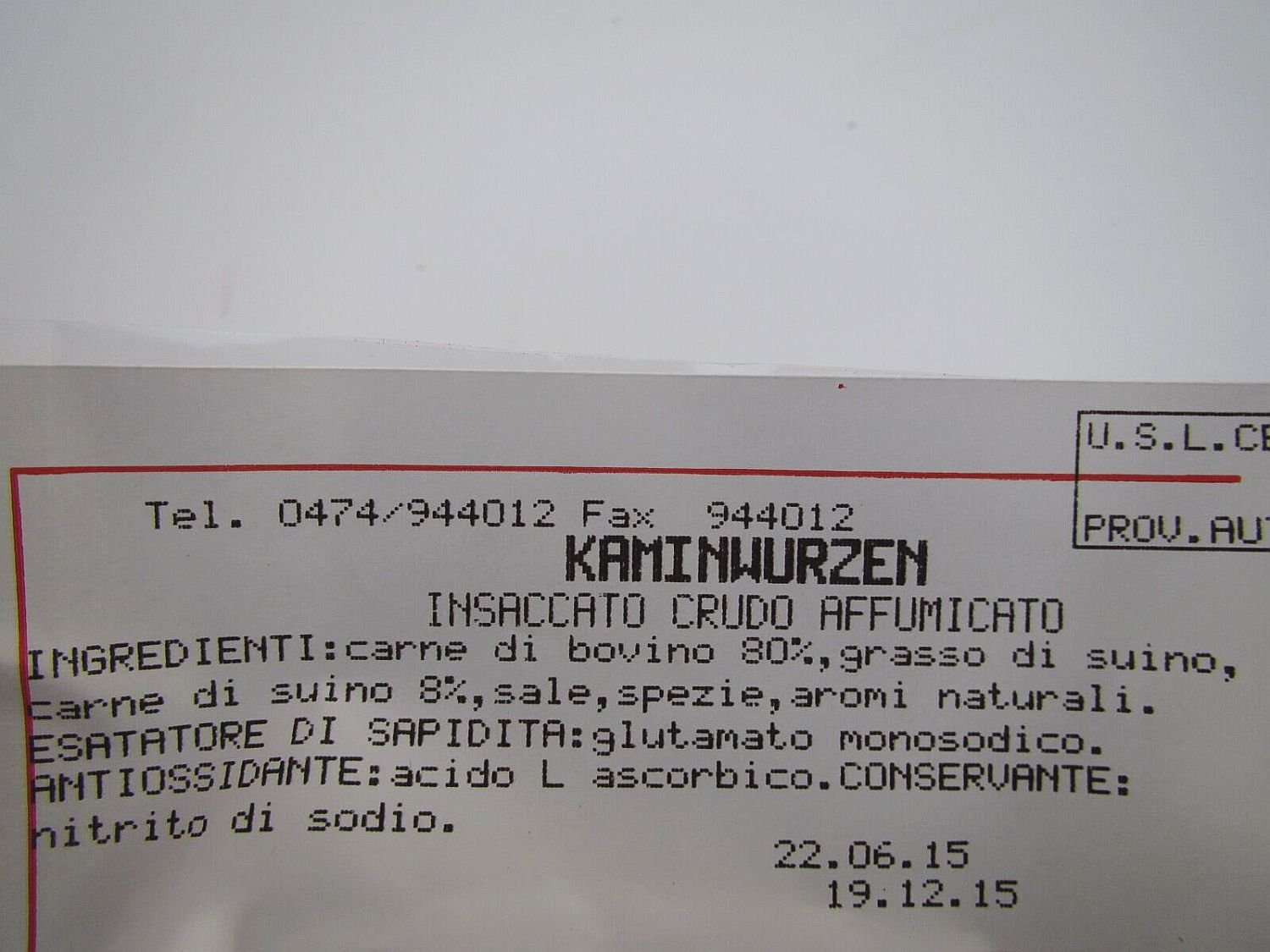 Kaminwurzen geräuchert ca. 1 kg. - Metzgerei Hell