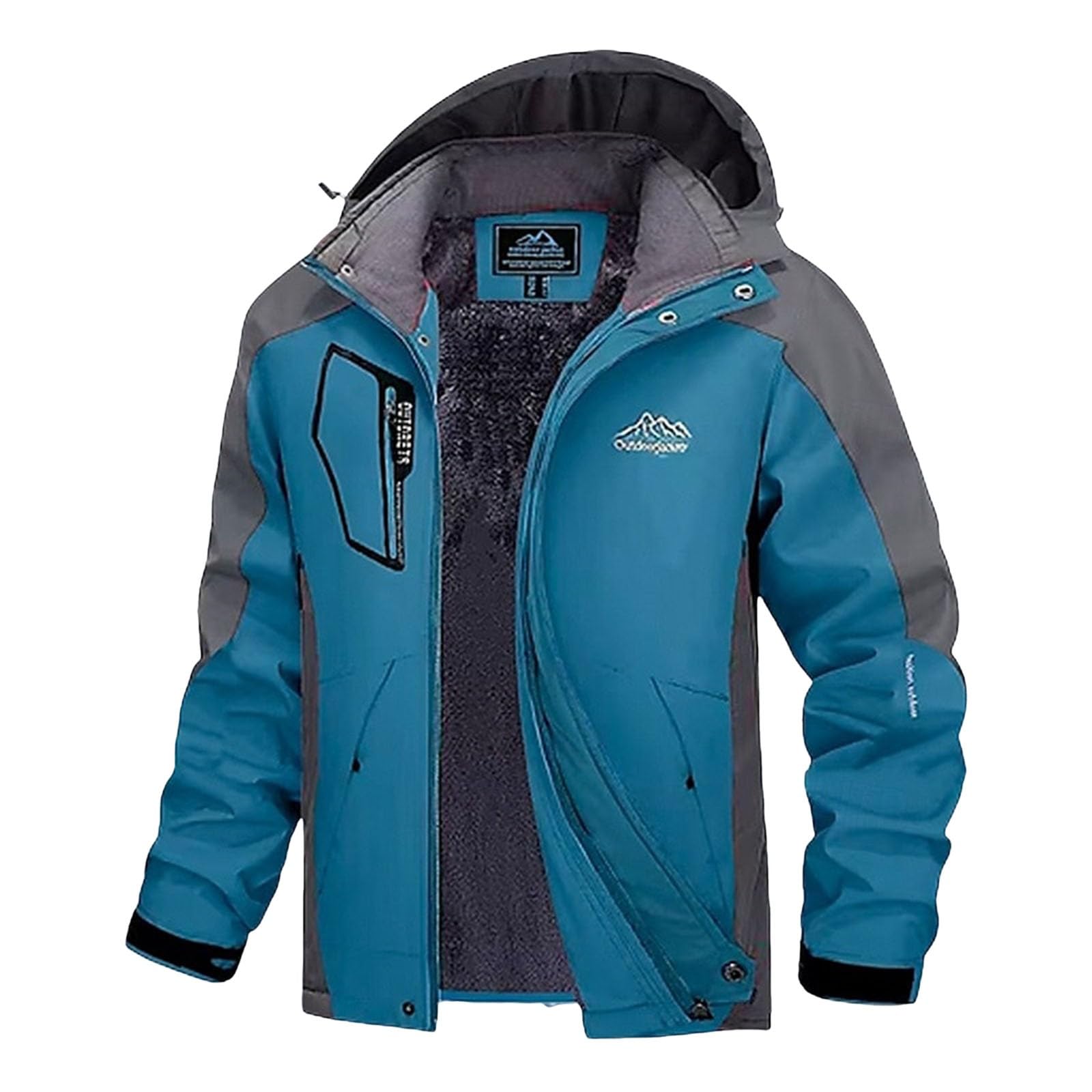 Generisch Winter Arbeitsjacke Herren - Wasserdicht Atmungsaktiv Skijacke Warme Gefüttert Winterjacke Wanderjacke Snowboard Winterparka Outdoor - Ski Jacken Für Herren