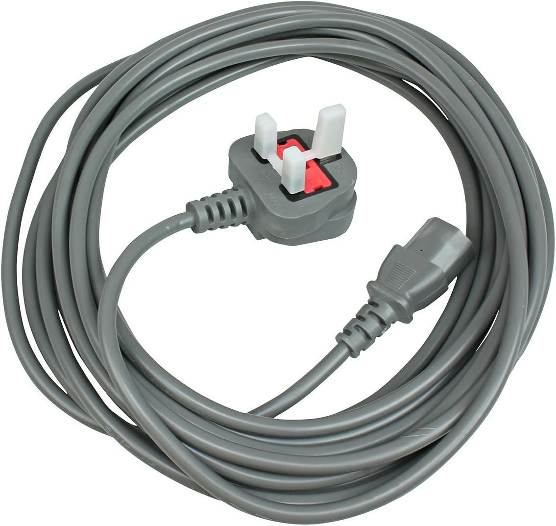 First4spares Power Lead/Mains Cable for Nilfisk G90 GM 80 Vacuum Cleaners (UK Plug, 2 Pin Lead, 7 Metres)