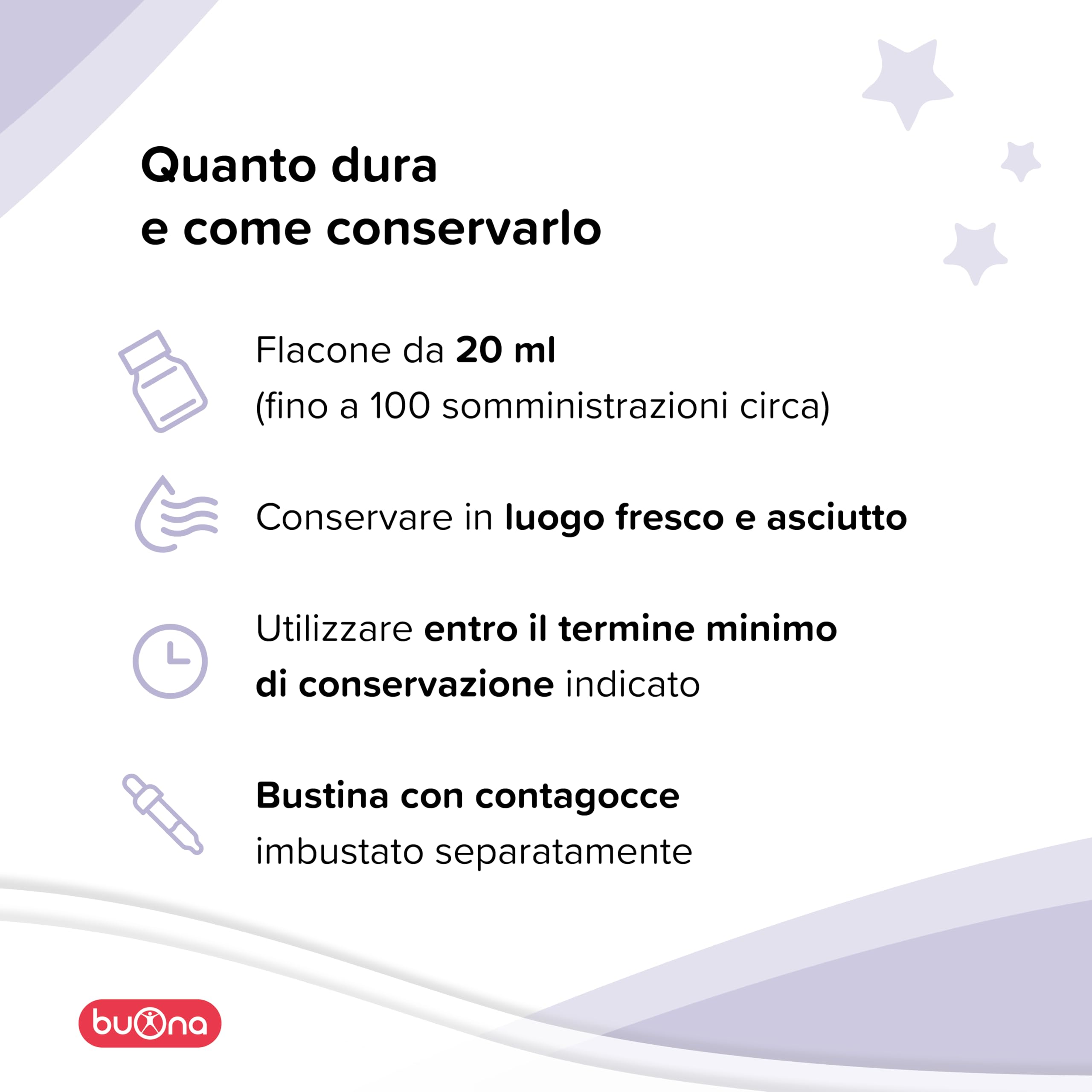 Buona Circadiem Melatonina Bambini Gocce 20 ml, Melatonina Pura al 99%, Contribuisce alla Riduzione del Tempo Richiesto per Prendere Sonno e Mantenere i Ritmi Fisiologici del Ciclo Sonno-Veglia