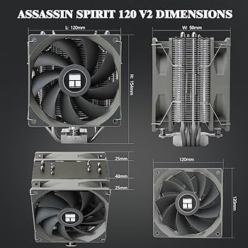 Amazon.com: Thermalright Assassin Spirit 120 V2 Plus CPU Air
