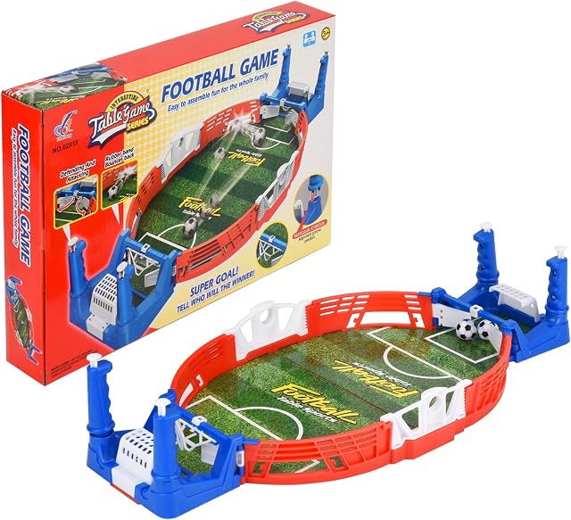 Offfay Mini Tabletop Football Game, Football Table Interactive Game, Tabletop Slingshot Games Toys with 2 Mini Footballs, Table Top Games for Kids Educational Sport 2022 Worlds Cup Gift