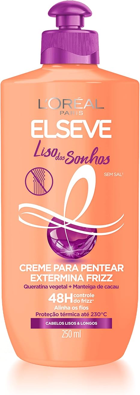 Creme para Pentear L'Oréal Paris Elseve Liso dos Sonhos, 250ml Menor preço em Creme para Pentear L'Oréal Paris Elseve Liso dos Sonhos, 250ml