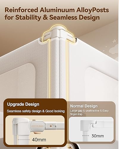 Miniatura 3 de Barandilla protectora para cama de bebé para niños pequeños, rieles reforzados de 78.7 pulgadas para cama Queen, King con altura ajustable,