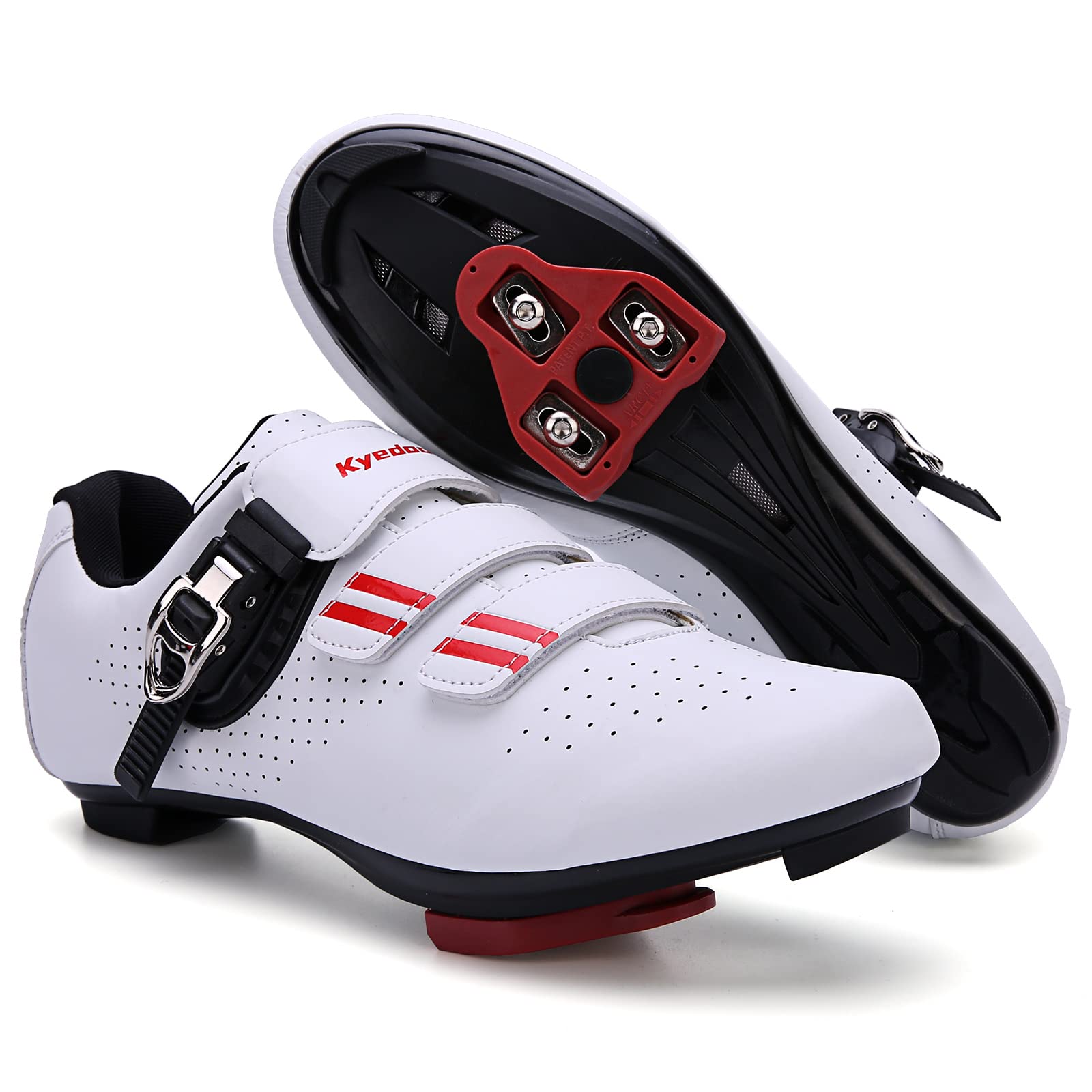 Mens Womens Cycling Shoes Compatible with Pelaton Bike Shoes Road Bike Shoes Riding Bicycle Pre-Installed with Delta Cleats Clip Indoor Outdoor Pedal