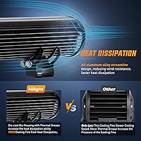 Vista 7 de Nilight Led Light Bar 2Pcs 12Inch 72W 5040 LM Spot Flood ComboLed Off Road Lights Bright Driving Fog Boat Lights Led Work Light Bar for Trucks