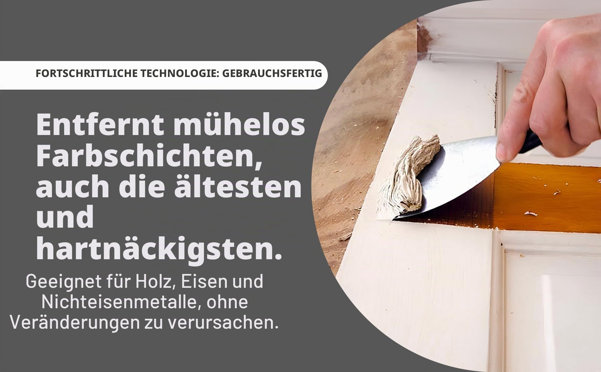 MagazziniGM SVERNIGEL, Universal-Lackentferner, Gel-Technologie, für Holz, Eisen & Wände, Chlorfrei, Tiefenwirkung, Für Vertikale Flächen, 750ml