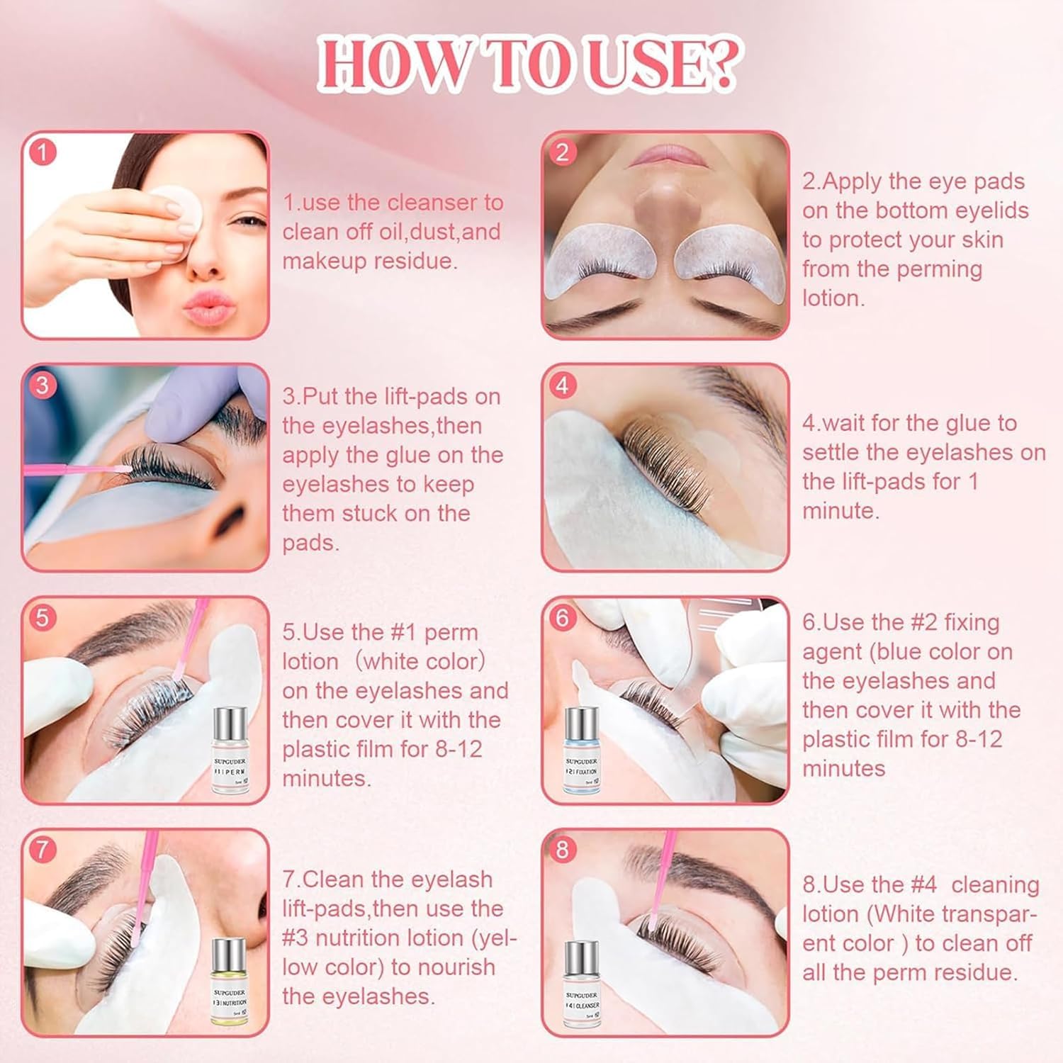Rehaussement de Cils, Aikvigss Rehaussement Cils avec Teinture kit 4 en 1 Teinture et Lifting Professionnel et Sourcils,Lifting Rapide et Cils Volumineux,Sûr et Efficace