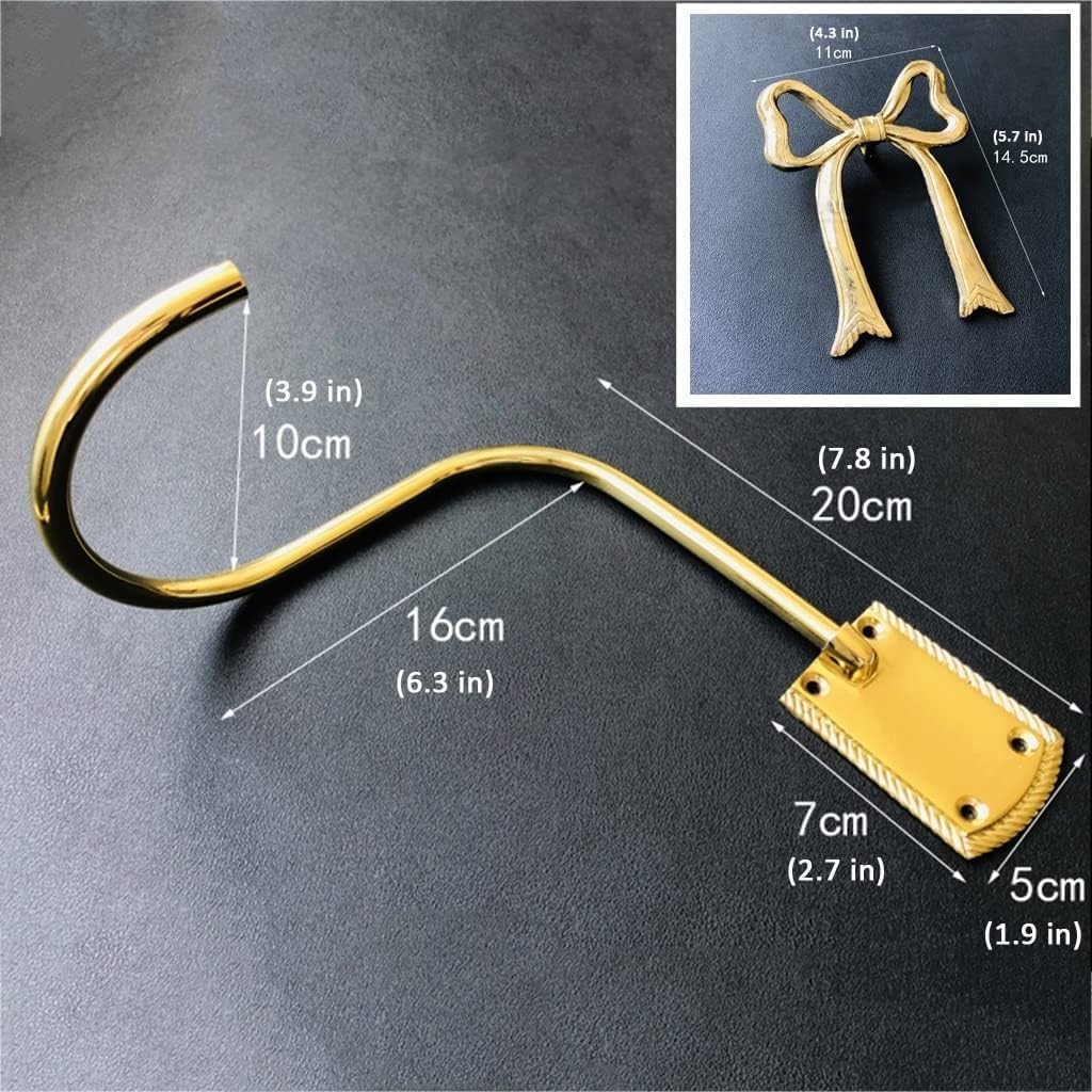 Curtain Hook Brass Ribbon Bow Curtain Holdbacks Curtain Tiebacks Drapery Hooks Wall Hooks for Curtains