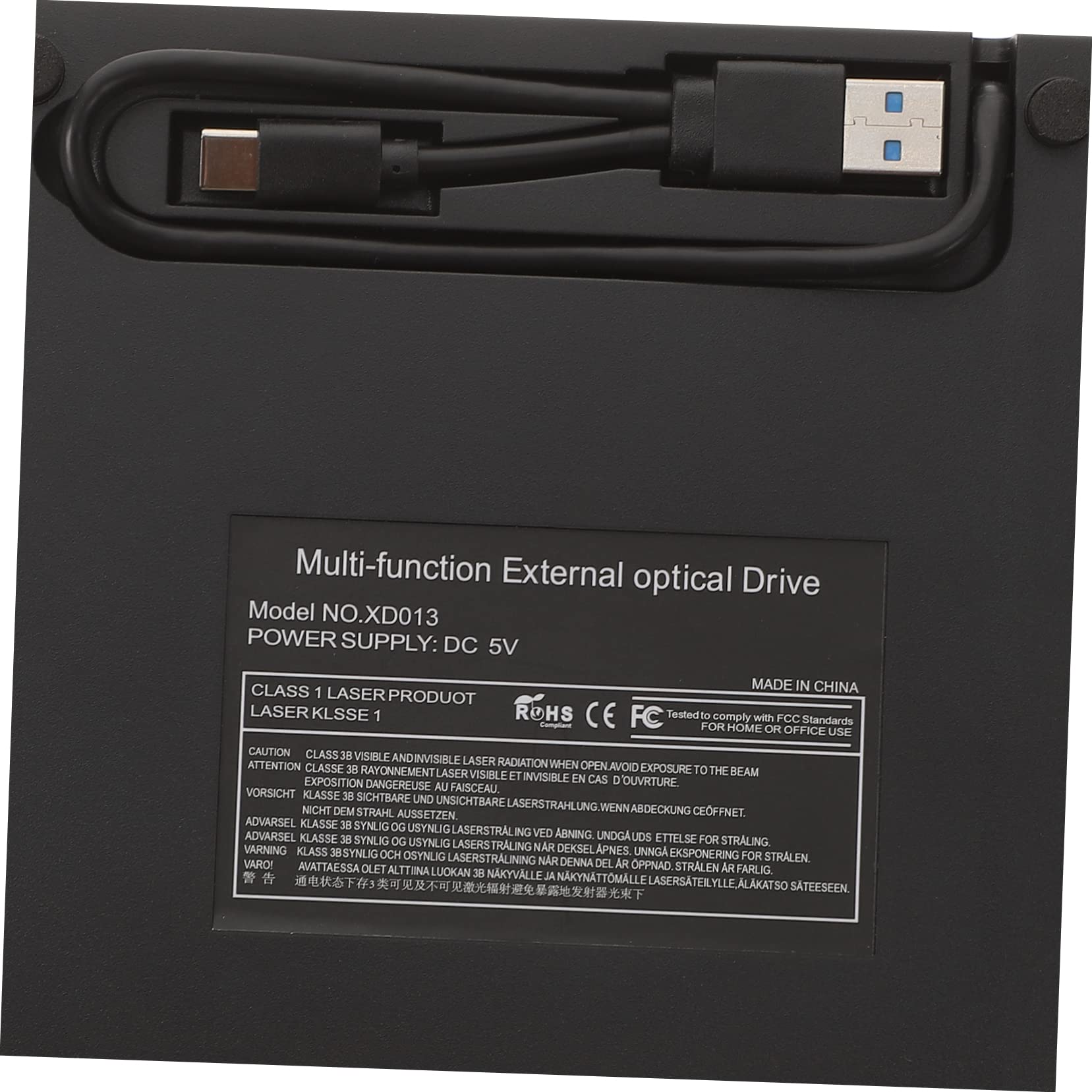DOITOOL Unità CD e Dvd Esterna USB 3.0, Masterizzatore e Lettore per Notebook e All-in-one, Custodia Nera in Plastica, Lettura Rapida