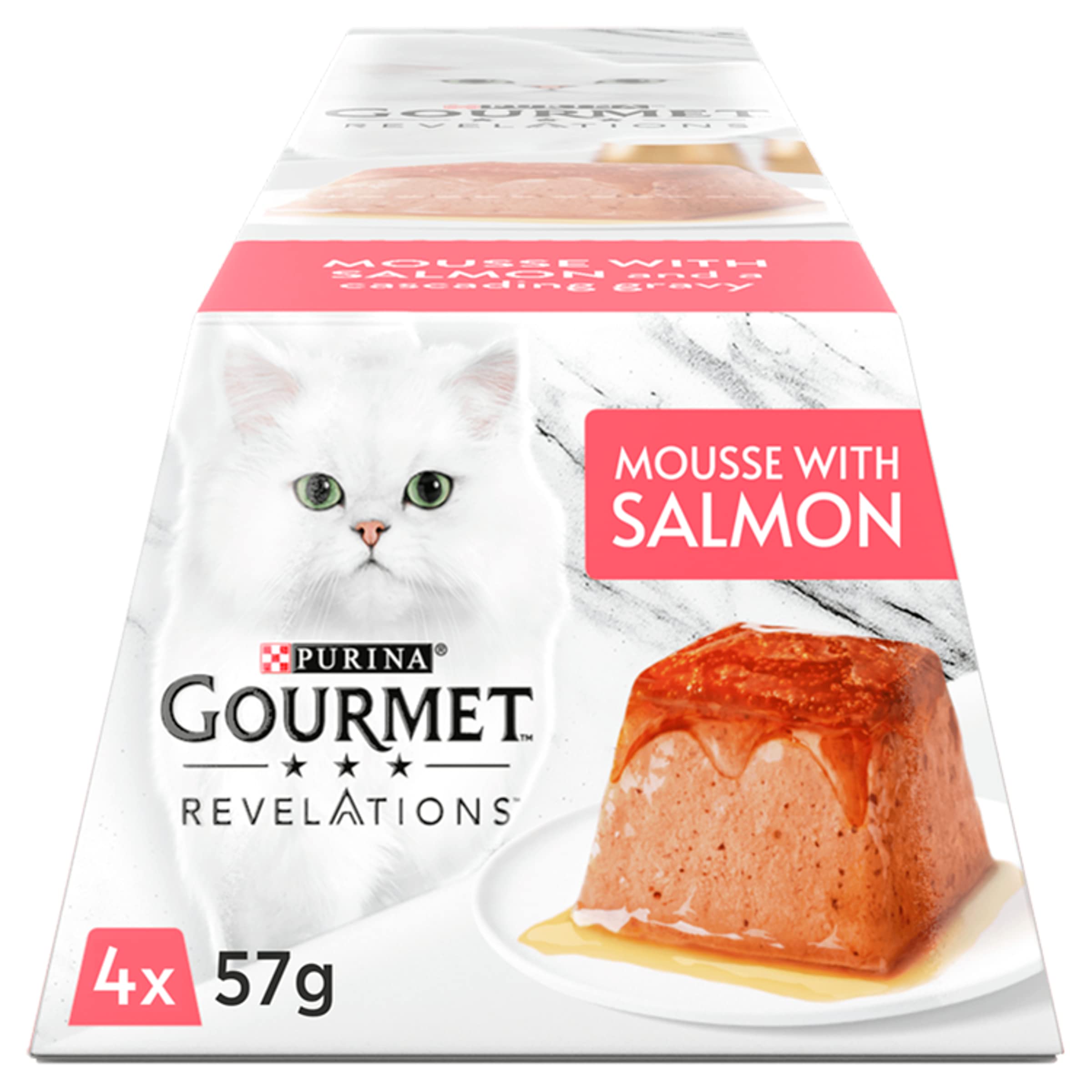 GOURMET Revelations Mousse Salmon Wet Cat Food 4x57g , Pack of 6