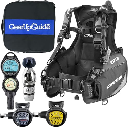 Miniatura 8 de Cressi R1 BCD Donatello Equipo de Buceo AC2 Regulador Compacto Set GupG Reg Bolsa Buceo Paquete de Buceo