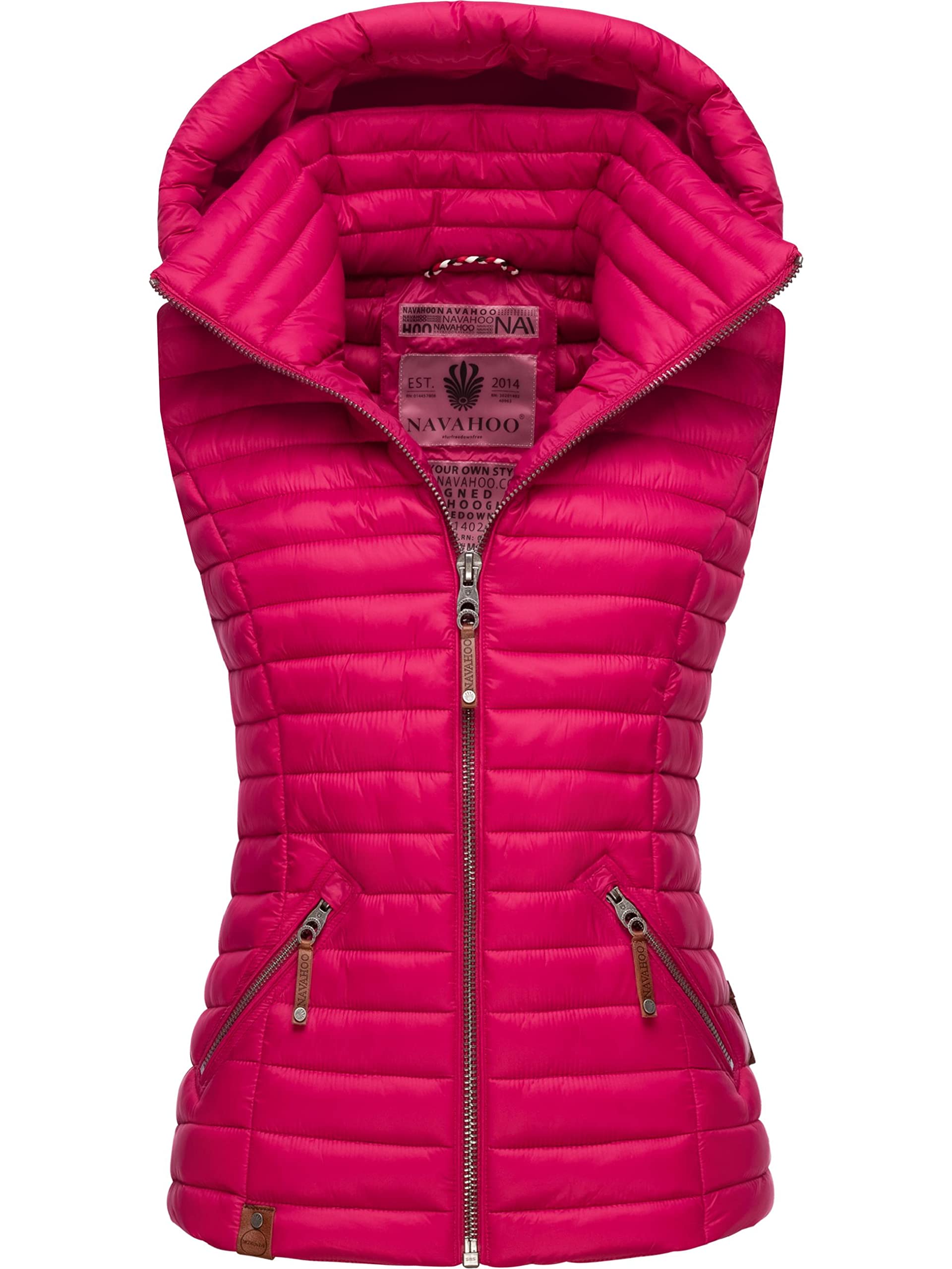 Navahoo Women's Fuchsia Shadaa ’ Between-Seasons Quilted Vest Xs