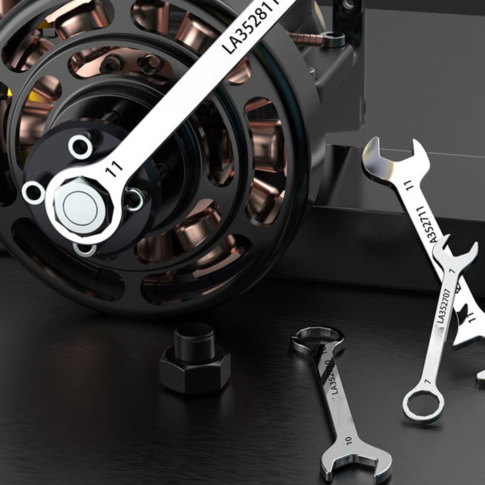 HUANGTNG 8/10Piece Small Thin Double Open End Wrench Set Portable Design Spanner Repair Tool for Emergencies Repairs and Home Use