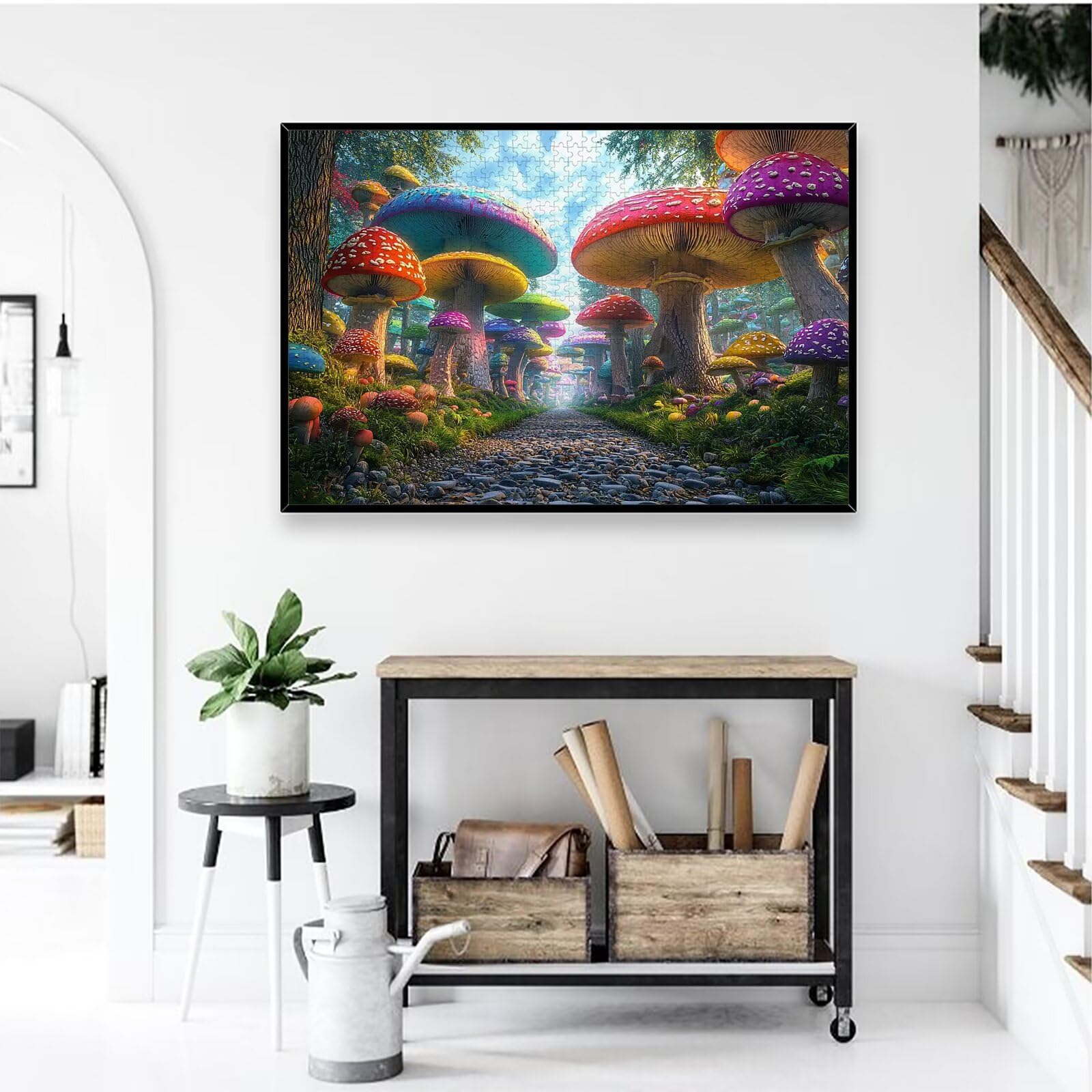 Puzzle 5000 sztuk grzybów, fantazyjne puzzle 5000 sztuk dla dorosłych i nastolatków, drewniane puzzle z wykwintnym opakowaniem, rodzinne gry edukacyjne, dekoracje domu, prezent dla dorosłych-2219